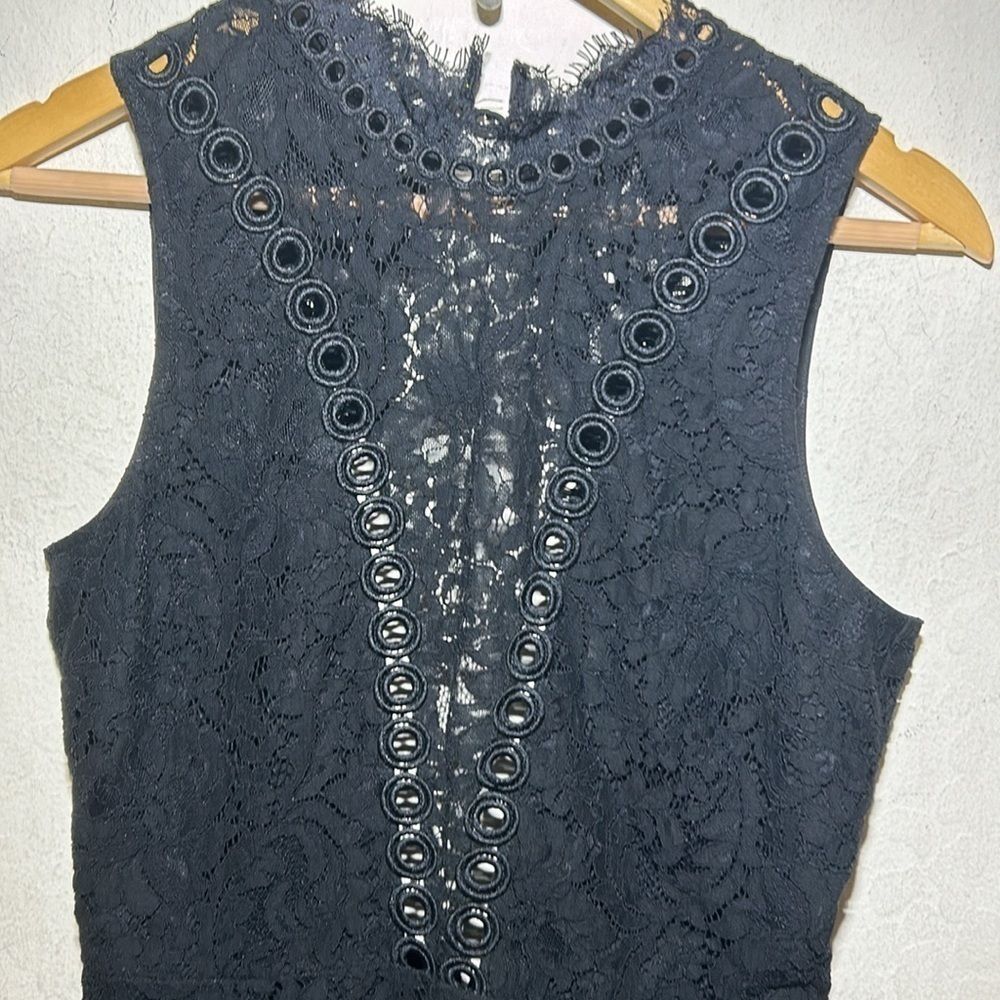 Saylor X Free People Cherie Black Lace Bodycon Dress Size Medium - Picture 6 of 9